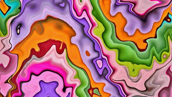 Contexte Abstrait Fracture Psychédélique Texture Des Coups Pinceau Peinture Colorée — Photo