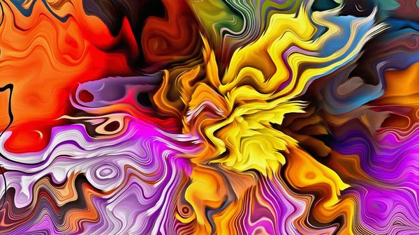 Soyut Arkaplan Psikedelik Fraktal Fırça Darbelerinin Dokusu Bulanık Çizgilerin Renkli — Stok fotoğraf