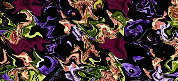 Abstrakcyjne Tło Psychodeliczny Fraktal Tekstura Pociągnięć Pędzla Farby Kolorowe Rozmyte — Zdjęcie stockowe