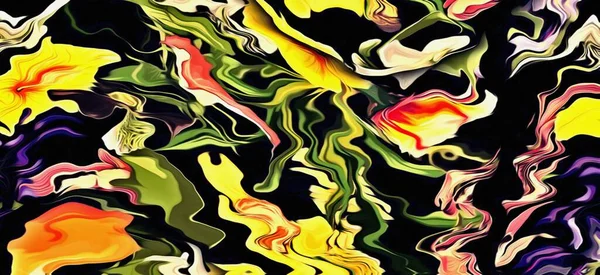 Αφηρημένο Φόντο Psychedelic Fractal Υφή Πινέλου Πινελιές Χρώματος Θολή Γραμμές — Φωτογραφία Αρχείου