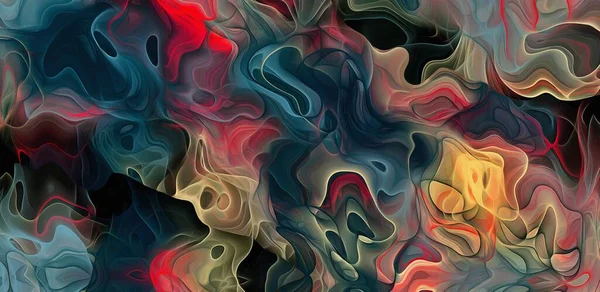 Abstrakcyjne Tło Psychodeliczny Fraktal Tekstura Pociągnięć Pędzla Farby Kolorowe Rozmyte — Zdjęcie stockowe