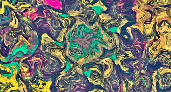 Αφηρημένο Φόντο Psychedelic Fractal Υφή Πινέλου Πινελιές Χρώματος Θολή Γραμμές — Φωτογραφία Αρχείου