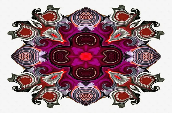 Αφηρημένη Διακοσμητική Πολύχρωμη Υφή Kaleidoscopic Μοτίβο Υπολογιστή Που Παράγεται Φράκταλ — Φωτογραφία Αρχείου