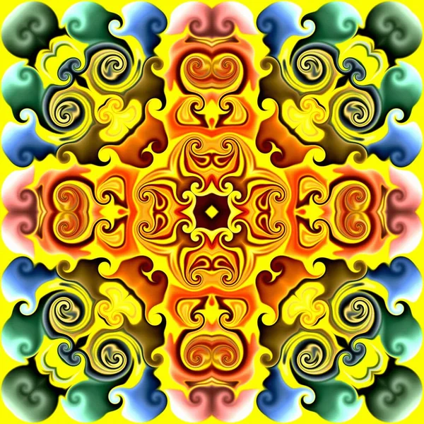 抽象的な対称的なパターンパレット ブラシストロークの要素のカーペットのテクスチャ — ストック写真