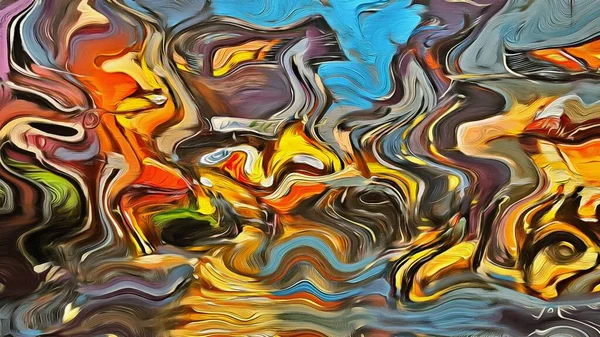 Abstract Background Psychedelic Fractal Texture Brush Strokes Colored Paint Blurred — Stock Photo, Image