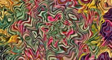 Değişik boyutlarda ve şekillerde fırça darbeleri ve renkli boya lekeleri. Tasarım için psikedelik soyut arkaplan.