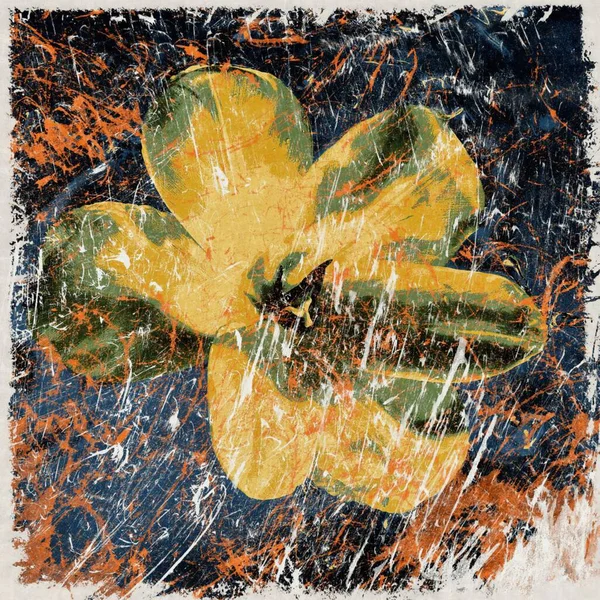 Renkli boya darbelerinin grunge dokusu ve farklı boylarda ve şekillerde fırçalarla bulanık lekeler..