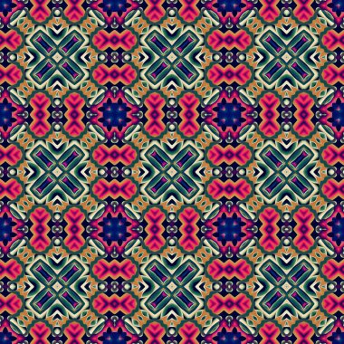 Soyut dekoratif çoklu renk dokusu kaleyidoskopik desen bilgisayar tarafından oluşturulan fraktal tasarım.