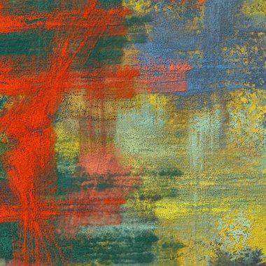 Suluboya, yağ, grunge arkaplan. Renkli boya darbelerinin dokusu, farklı boyutlarda ve şekillerde bulanık lekeler..