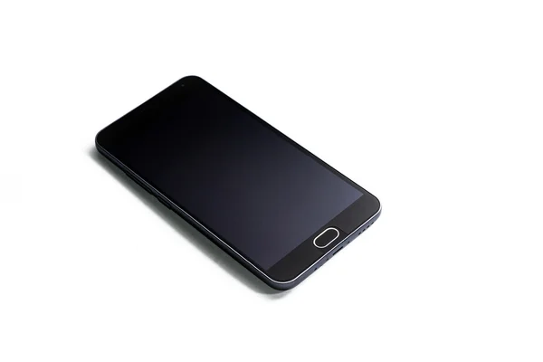 Black phone on white — Stock Photo, Image