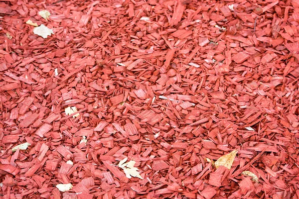 Red Wood Chips Texture Background — Stock Photo, Image