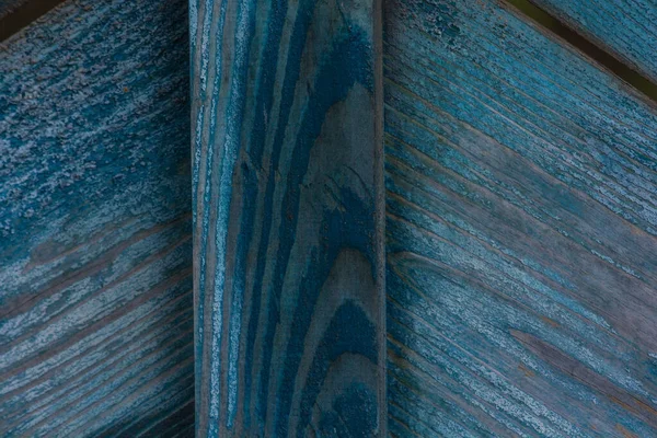 Velhas Tábuas Madeira Madeira Seca Azul Castanha Tábuas Pintadas Tinta — Fotografia de Stock