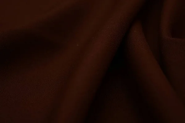 Texture Dark Brown Fabric Closeup Low Key Photo Plexus Threads — Stock Photo, Image