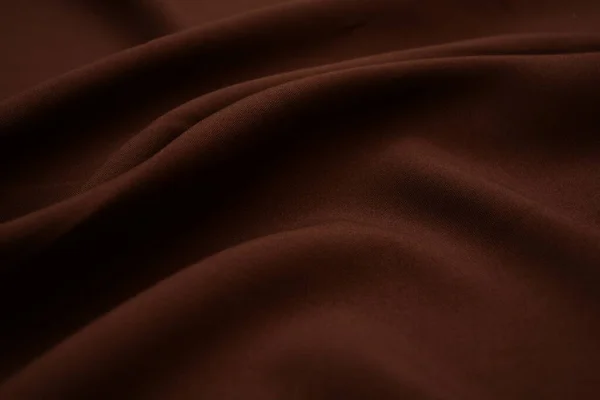 Texture Dark Brown Fabric Closeup Low Key Photo Plexus Threads — Stock Photo, Image