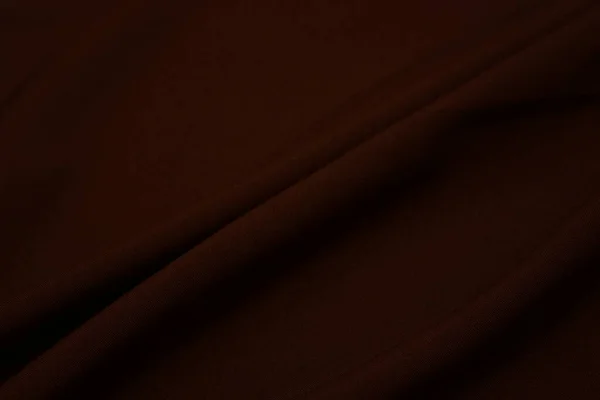 深褐色面料的纹理特写 低调的照片丛螺纹 服装业 摘要背景 纺织品波浪 — 图库照片