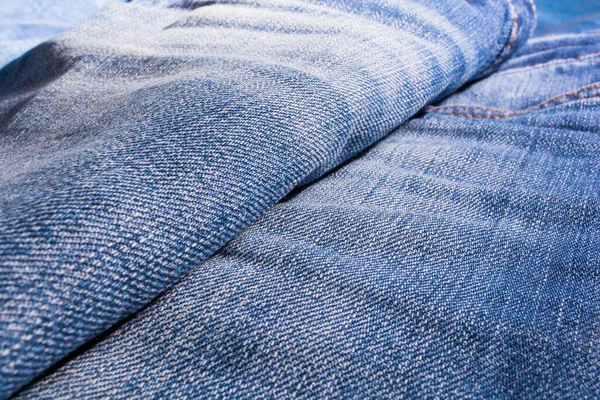 Tekstur Jeans Denim Jahitan Pada Kainnya — Stok Foto