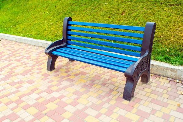 Banc Bois Dans Parc — Photo