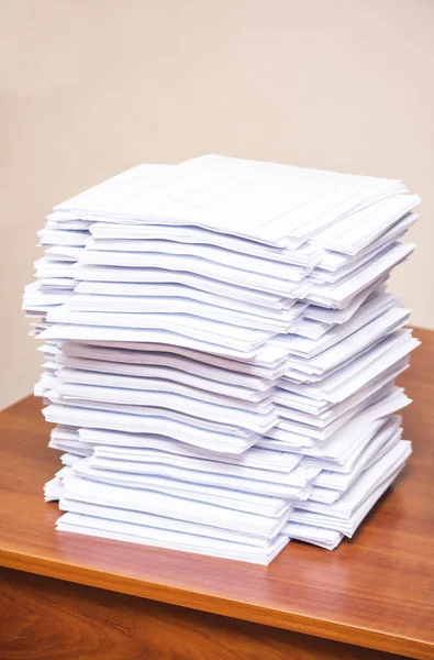 Stack Papers Desk — Stock Photo, Image