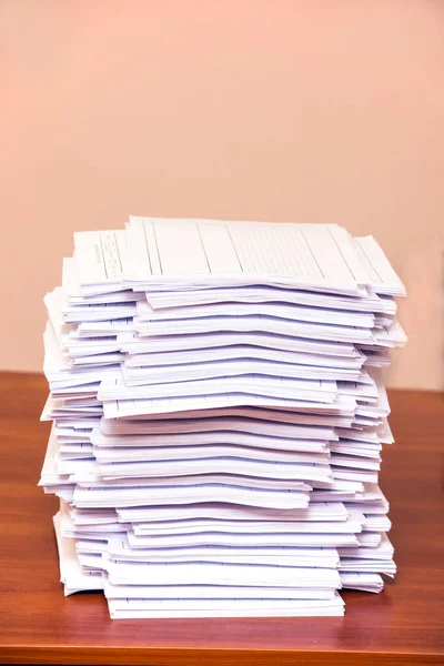 Stack Papers Desk — Stock Photo, Image