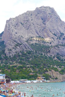 Temmuz 2016 'da Noviy Svet köyündeki plaj, Kırım