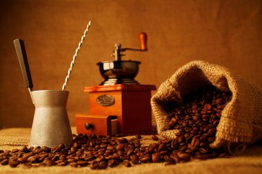 Kavrulmuş kahve çekirdeği.