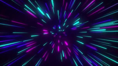 Soyut 3D Çoklu Renkli Işın Çizgileri Hareketli Arkaplan Döngüsü