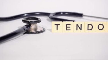 Word TENDON with Stethoscope