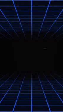 Dikey Mavi Renk Retro Izgara Döngüsü Canlandırma Arkaplanı