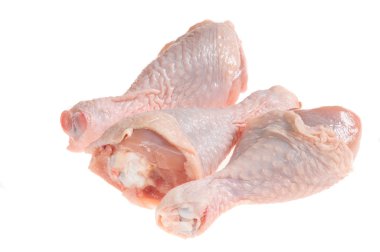 Beyaz bir arka plan üzerinde izole shin tavuk