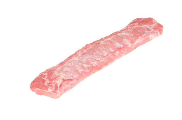 Lombo de porco isolado sobre fundo branco — Fotografia de Stock