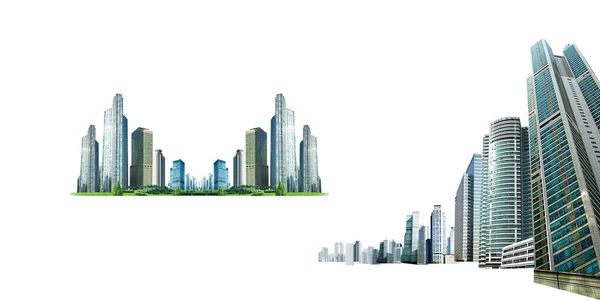Buildings - isolated on a white Background