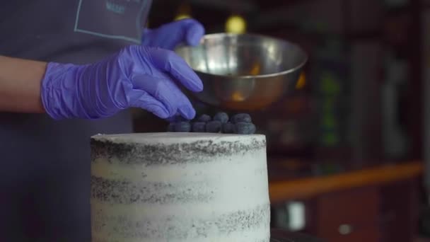 HEF Brownie torta díszítéshez — Stock videók