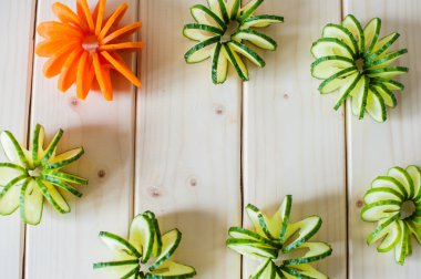 salatalık ve havuç oyma