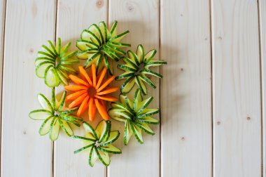 salatalık ve havuç oyma