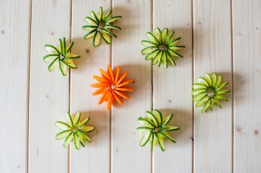 salatalık ve havuç oyma