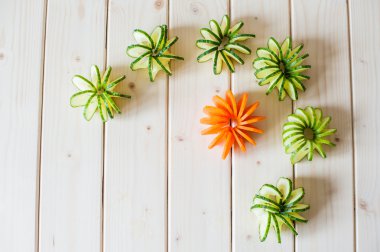 salatalık ve havuç oyma