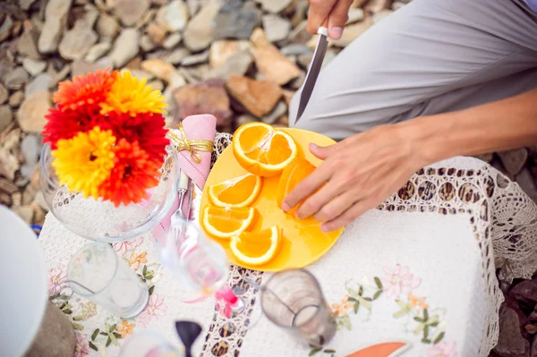 Cena romántica sobre el concepto de naturaleza — Foto de Stock