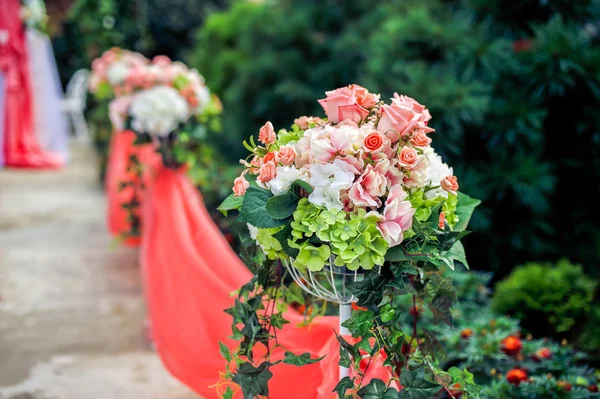 Hochzeit Blume Zusammensetzung Boden — Stockfoto