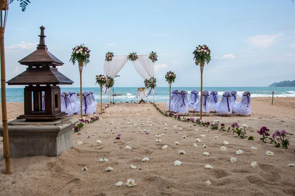 Ajuste de la boda en la playa — Foto de Stock