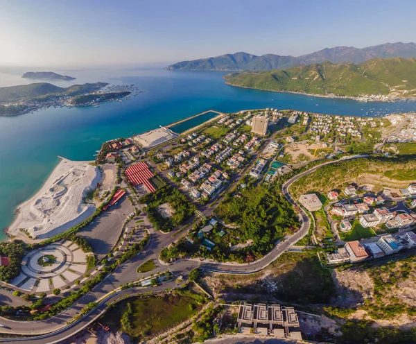 Nha Trang şehri ve An Vien köyünün insansız hava aracı görüntüsü, Vietnam