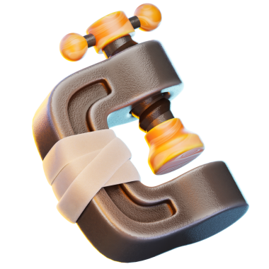 3D klemp oluşturma simgesi, yapı illüstrasyonu