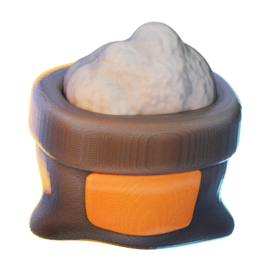 Çimento 3D canlandırma simgesi, inşaat illüstrasyonu