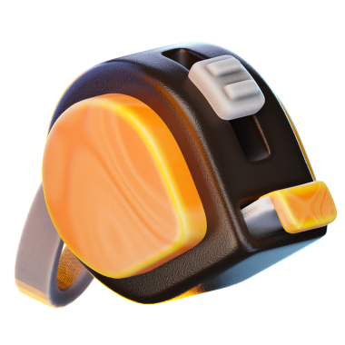 bant Ölçeği 3d oluşturma simgesi, yapı illüstrasyonu