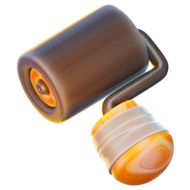 boya silindiri 3d resim simgesi, inşaat illüstrasyonu