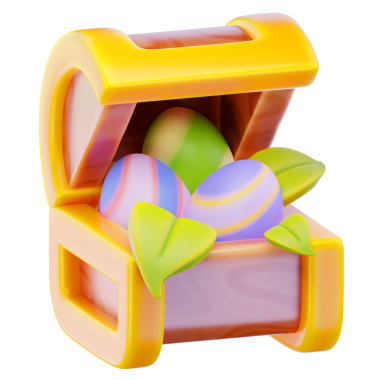 Yumurta sandığı 3D render simgesi, Paskalya çizimi