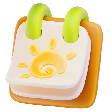 yaz takvimi 3d resim simgesi, Yaz illüstrasyonu