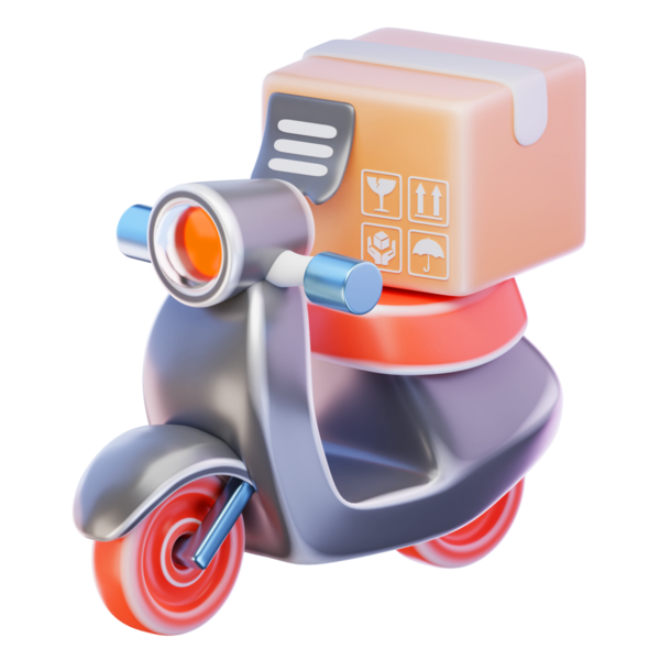 dağıtım bisikleti 3d canlandırma simgesi