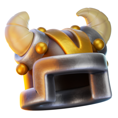 Viking şapkası 3D resim simgesi, şapka illüstrasyonu