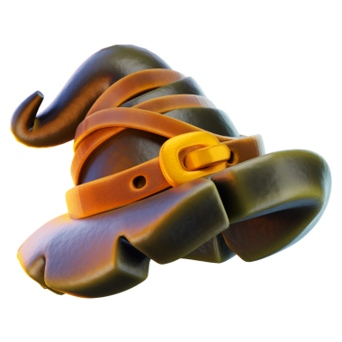 sihirbaz şapkası 3d render simgesi, şapka illüstrasyonu