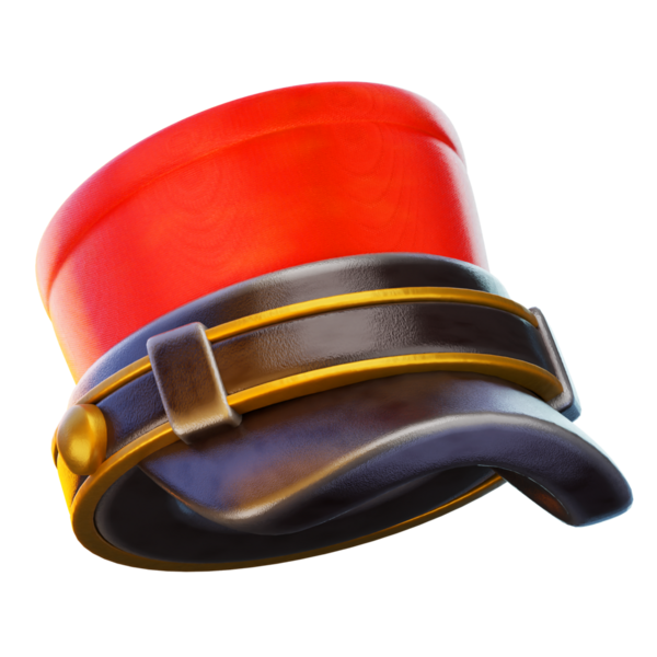 Belboy şapkası 3D render simgesi, şapka illüstrasyonu